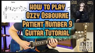 How to play Ozzy Osbourne - Patient Number 9 Guitar Tutorial