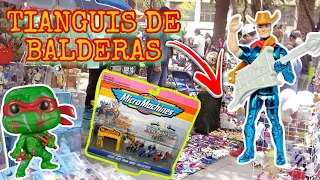 BALDERAS tianguis de juguetes retro/GANAMOS EL VOLADO 😱 / VAQUERO HALCONES GALACTICOS/ MOTORRATONES
