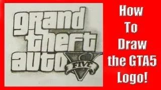 How to draw the Grand Theft Auto V 5 Logo