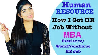 How To Get HR Job Without Experience or MBA | Freelance,Part-Time | Platforms To Apply Job