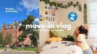 tufts move in vlog | moving in by myself from korea 🫧