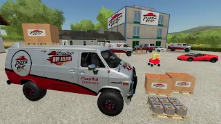 Best pizza delivery man makes TONS of money | Farming Simulator 22