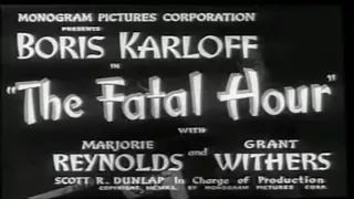 Mr  Wong In The Fatal Hour 1940   With Boris Karloff