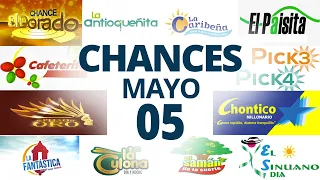 Resultados del Chance del Domingo 5 de Mayo de 2024  Loterias 😱🤑💰💵