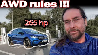 Skoda Enyaq iV 80x (AWD) - How far can it go on the highway