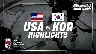 Game Highlights: United States vs Korea May 11 2018 | #IIHFWorlds 2018