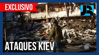 Exclusivo: Roberto Cabrini mostra destruição provocada por ataques russos em Kiev