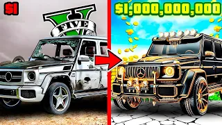 TRANSFORMANDO COCHES de 1$ vs 1.000.000$ en GTA 5 (PELICULA)