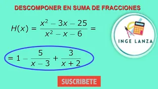 descomponer fracciones algebraicas en suma de fracciones| practica 4