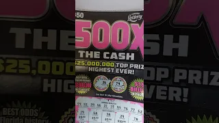 500x 💰 winner. #shorts #500x Florida Lottery Tickets. Don't chase these 😆 💰 🤑 💸