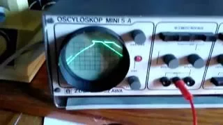 oscyloskop Mini 5A - sinusoida 50 Hz