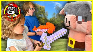MINECRAFT IN REAL LIFE - PIGLIN MOBS INVADED MY BEDROOM!