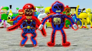 CURSED SONIC AND CURSED MARIO VS ALL NEW 3D SANIC CLONES MEMES in Garry's Mod