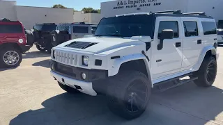 2007 Hummer H2 White SUV Luxury with StormTrooper package, Black-ops package - 25k miles