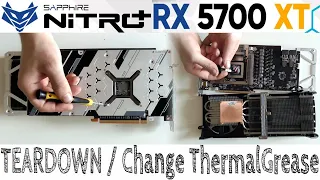 RX 5700 XT SAPPHIRE Nitro Plus - TEARDOWN And Change ThermalGrease /// TUTORIAL ///