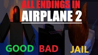 All 3 Endings in Airplane 2 - Roblox