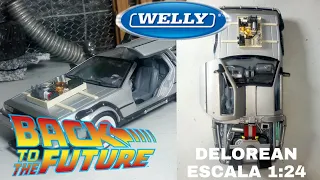 DELOREAN VOLVER AL FUTURO 3 ESCALA 1:24 WELLY UNBOXING