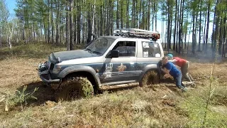 Off-Road по БОЛОТУ! Land Cruiser 80, Pajero 2, Нива. Карповские пороги - Никишиха. Часть 1