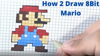 How to Draw 8 Bit Pixel Mario for Beginners (6/1/2021)