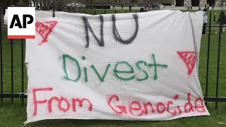 Northwestern University students protest the war in Gaza