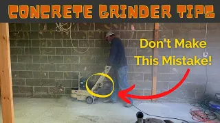 Tips for Using A Concrete Grinder: Concrete Grinding Tips for Removing Thinset after Tile Removal