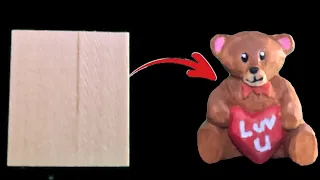 Valentine Teddy Bear Carving Guide