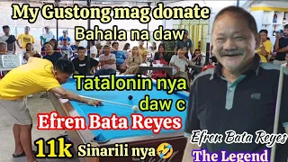 Gustong mg Donate na Class B Player Jek2 Bukidnon, papalagan nya ang Isang legend Efren Bata Reyes😯