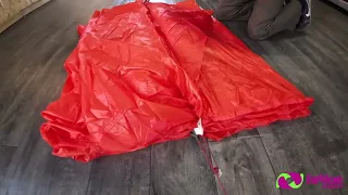 Tuto : Comment faire le pliage d'un parachute de secours de parapente carré Niviuk Octagon 2