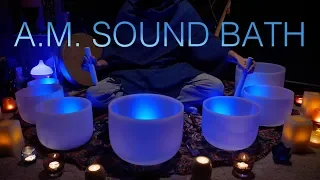 432Hz - 11 Min. Quick Morning Crystal Bowl Sound Bath (No Talking, Unintentional ASMR)