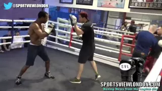 Shane Mosley Pads session with Shane McGuigan in London