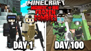 We Survived 100 Days in a Frozen Zombie Apocalypse in Minecraft... Here's What Happened...