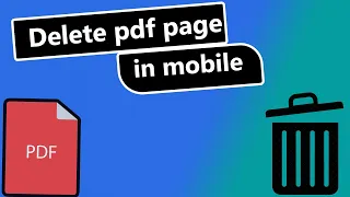 How to delete pdf page in mobile