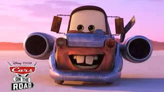Mater Becomes Super Speed | Cars on the Road | Pixar Cars