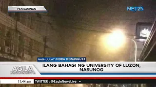 Ilang bahagi ng University of Luzon, nasunog