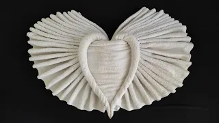 Towel Art - Heart Towel Folding | Towel folding design