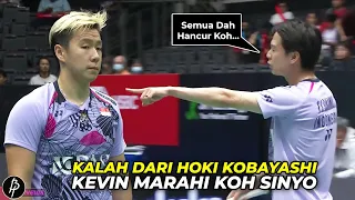 Ribut Lagi, Kevin Marahi Marcus.! Tumbang dari Hoki Kobayashi di Singapore Open 2023, Isyarat Pisah?