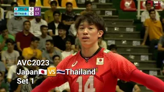 AVC 22nd Asian Senior Men's Volleyball Championship : Set 1 ( Yuki Ishikawa vs Thailand) 19 Aug 2023