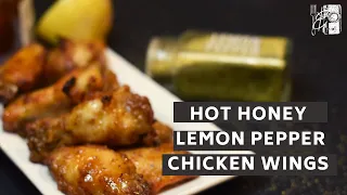 Hot Honey Lemon Pepper Chicken Wings | Baked Chicken Wings | Crispy Chicken Wings