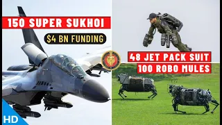 Indian Defence Updates : Super Sukhoi Funding,48 Jet Pack Order,100 Robo Mules,130 Tethered drones