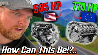American Reacts to Why European Trucks Have So Much MORE Power Than American Trucks
