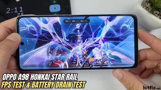 Oppo A98 Honkai: Star Rail Gaming test | Snapdragon 695 5G, 120Hz Display