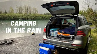 SOLO Car Camping in My Mom's Mercedes | Fall in Alaska