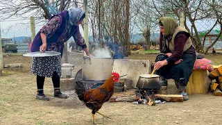 GRANDMA COOKING HUGE FISH IN TANDOOR! DOVGA AND BOZBASH RECIPE | FARAWAY MOUNTAIN RURAL VILLAGE LIFE