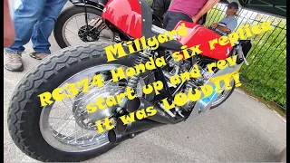 Millyard RC374 Honda six replica start up and rev