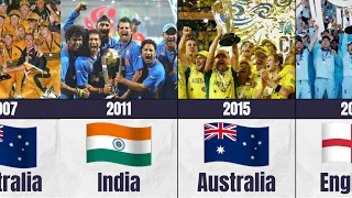 ICC World Cup Winners from 1975 to 2023 | World Cup Champions | Winning Country