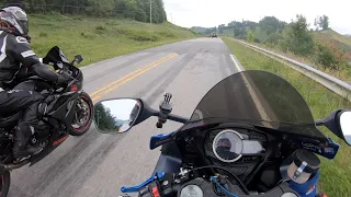 GSXR 750 top speed VS GSXR 1000! BATTLE!