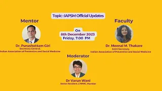 PG Lecture on  IAPSM Official Updates