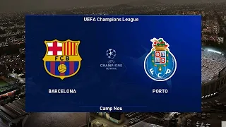 BARCELONA vs PORTO | UEFA Champions League UCL | PES 2021 Gameplay PC