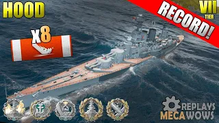 Hood 8 Kills & 170k Damage | World of Warships Gameplay 4k