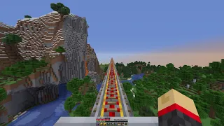 Minecraft 50,000 Block Railway Full Ride - WORLD'S LONGEST?